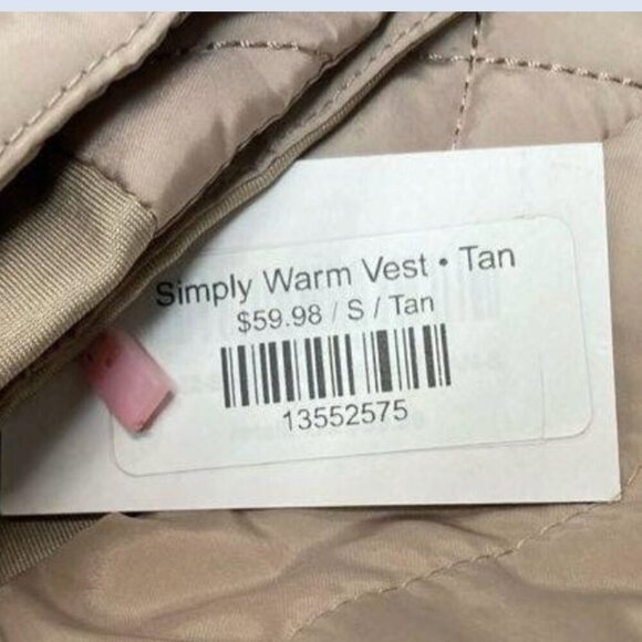 NWT SIMPLY SOUTHERN COLLECTION SIMPLY WARM VEST - TAN - Picture 5 of 5